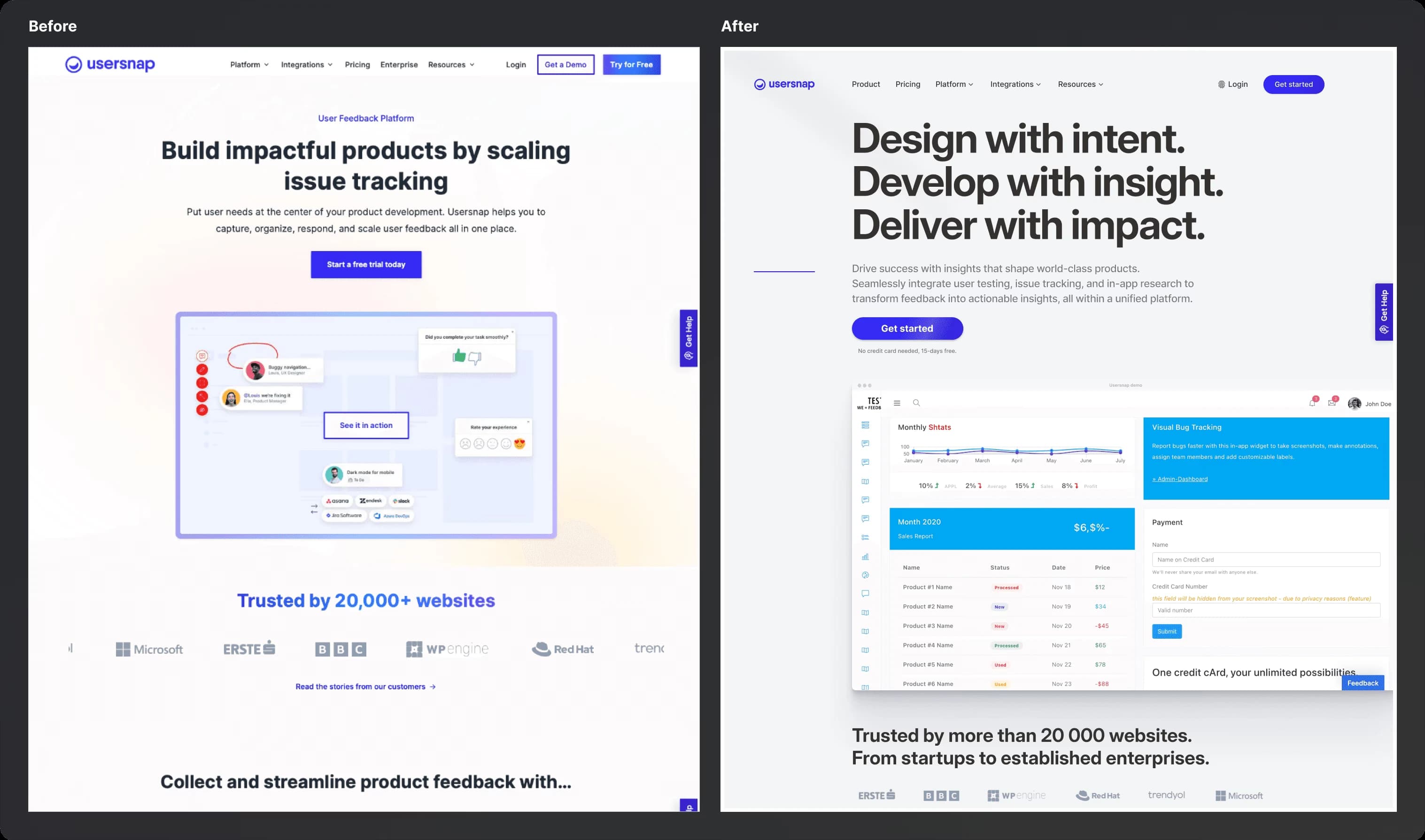 DESIGN PROPOSAL FOR USERSNAP